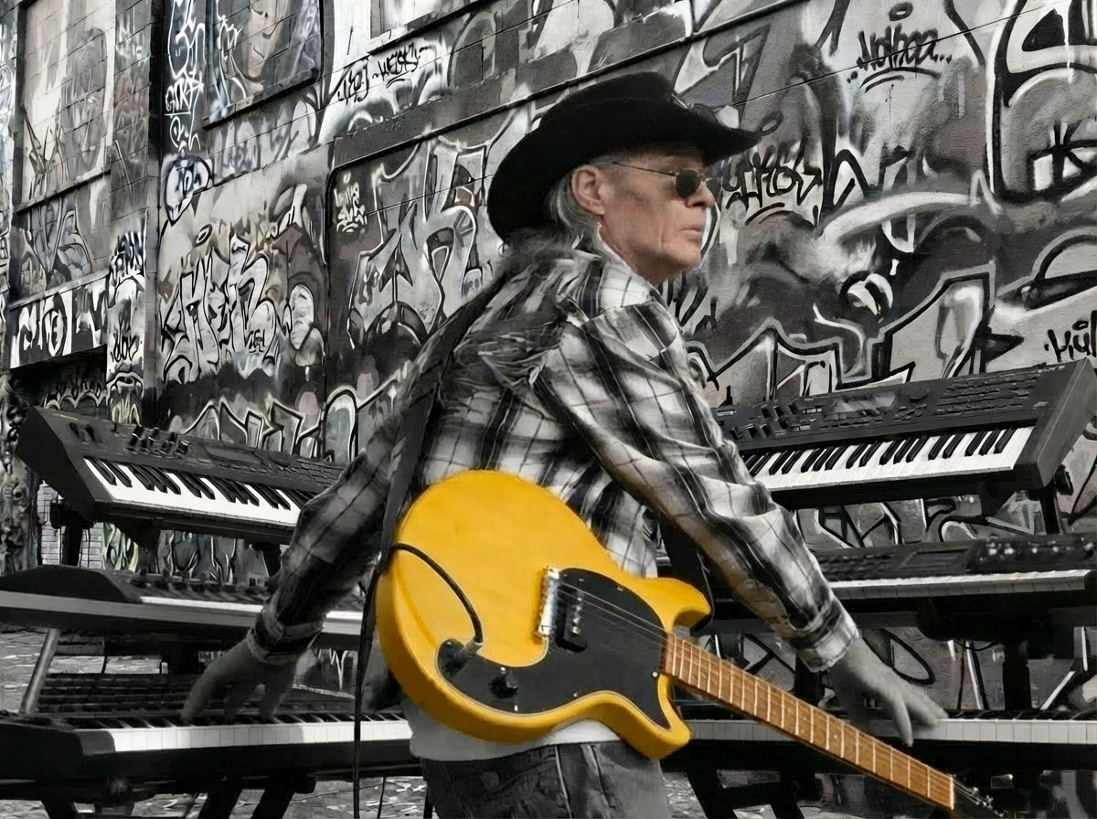 Rob playing the organ intro to I Lie Awake